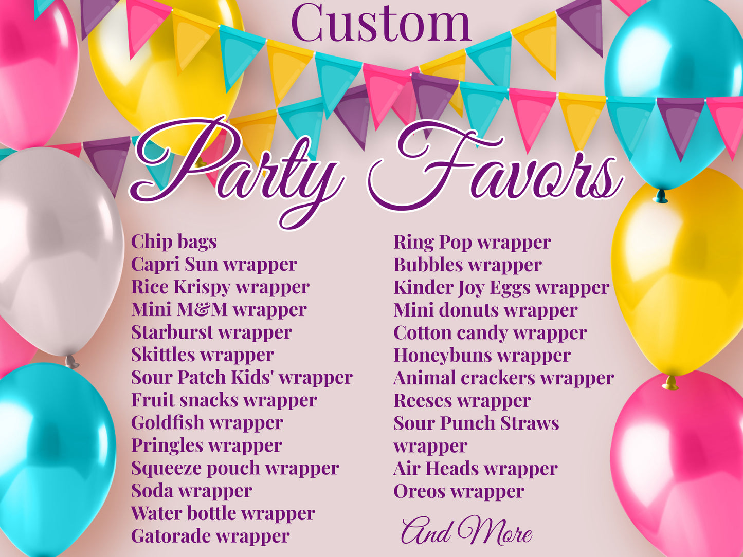 Custom Party Favors