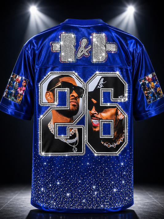 RTS | R&B Tour Royal Blue Fully Loaded Custom Glam Jersey | Size Medium | 1 of 1