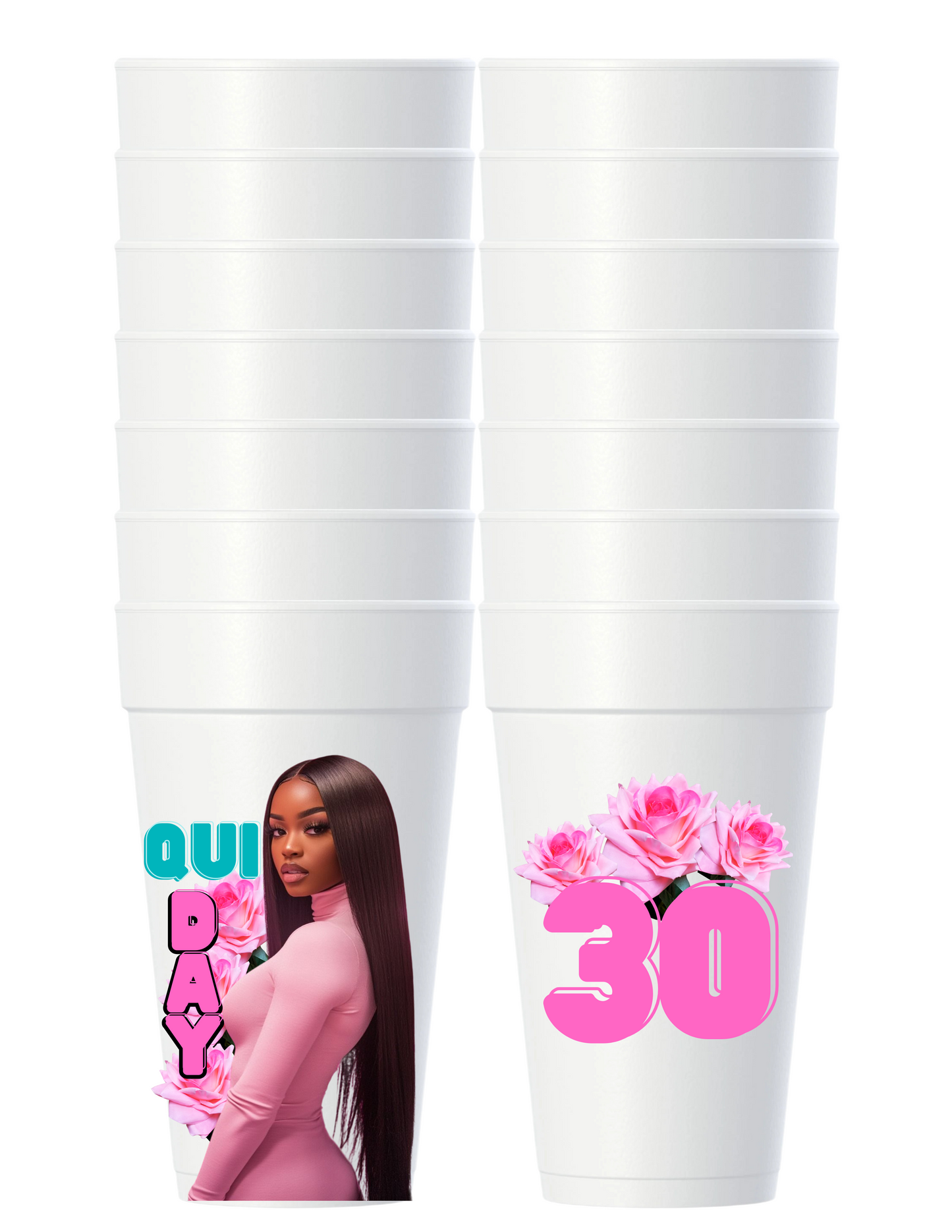 Custom Styrofoam (10) Cups