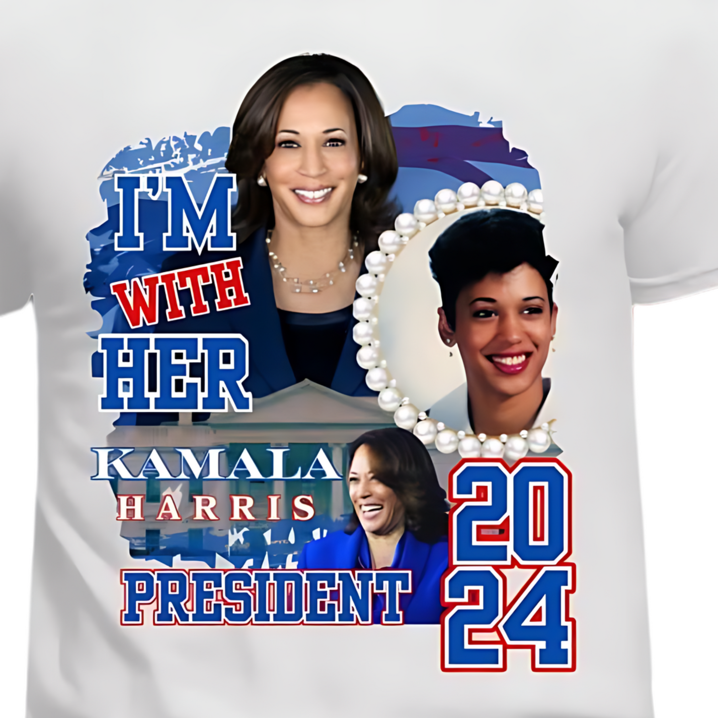 Kamala 2024 I'm With Her Premium Digital Print T-Shirt