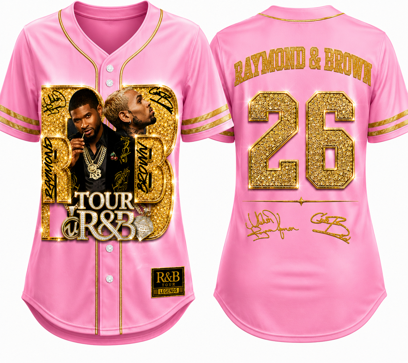 R&B Tour Legends Baseball Jersey — Glitter Edition