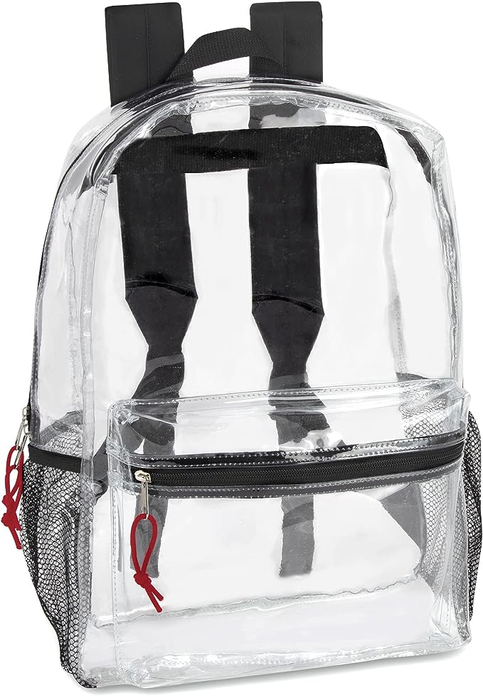 Personalized Patch Letters Clear Backpack