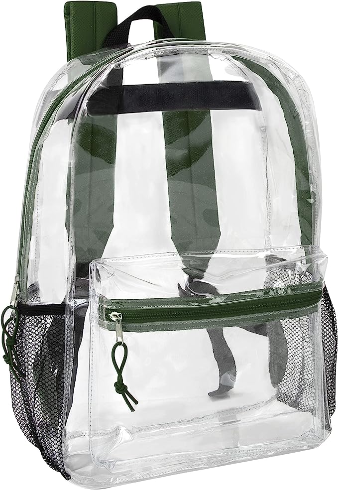 Personalized Patch Letters Clear Backpack