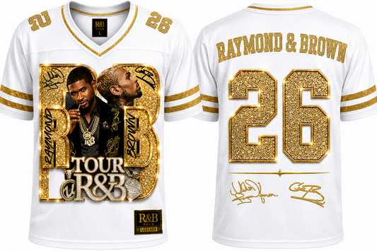 R&B Tour Legends Football Jersey — Full Glam Edition