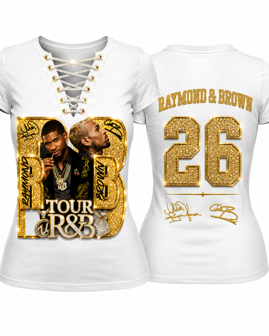 R&B Tour Legends Lace-Up T-Shirt — Full Glam Edition