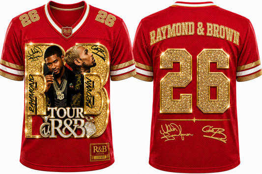 R&B Tour Legends Football Jersey — Glitter Edition