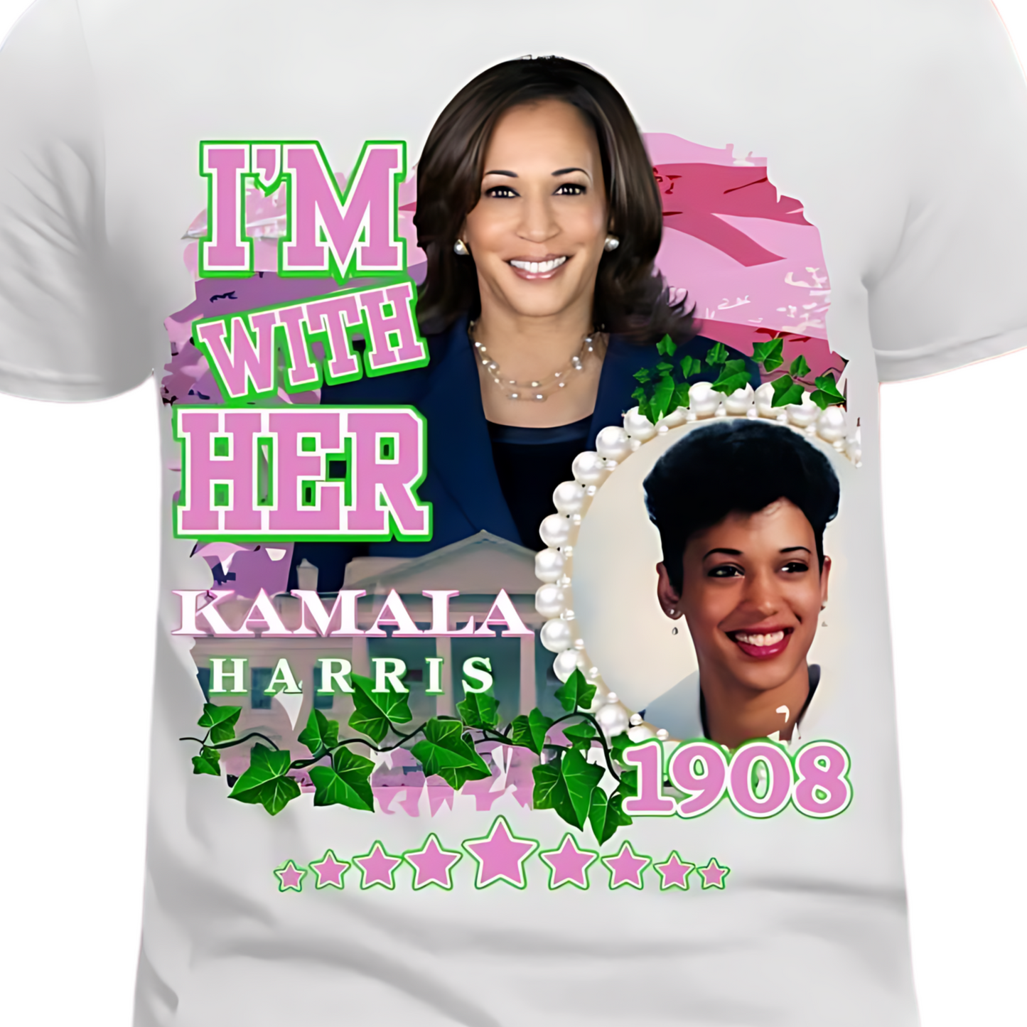 Kamala 2024 I'm With Her Premium Digital Print T-Shirt