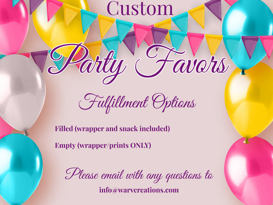 Custom Party Favors - WARV Creations