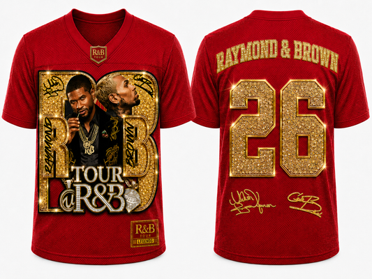 R&B Tour Legends Football Jersey — Glitter Edition