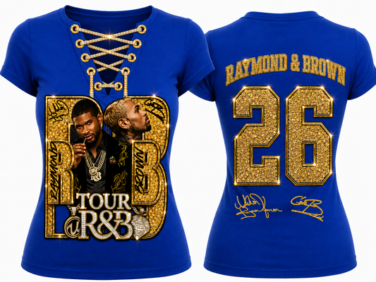 R&B Tour Legends Lace-Up T-Shirt — Glitter Edition