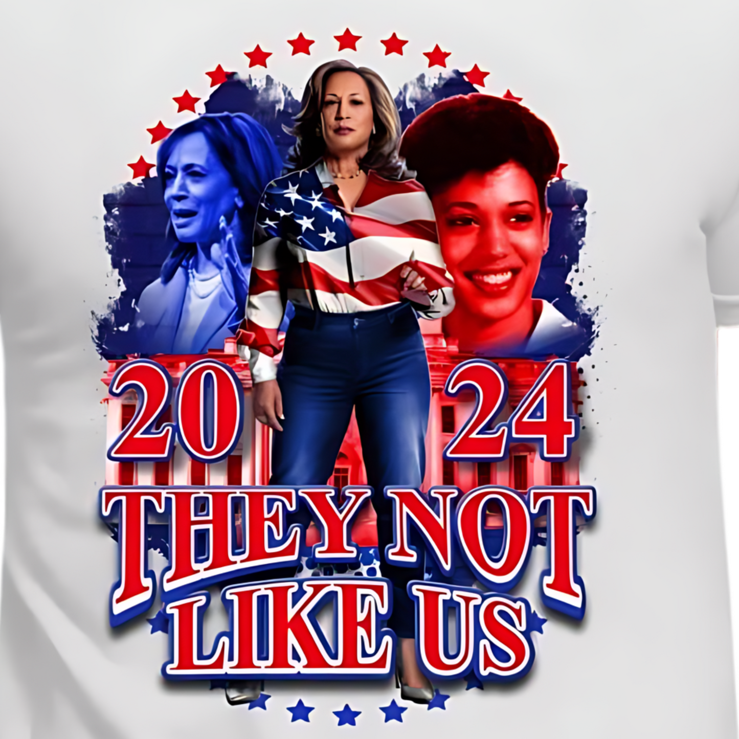 Kamala 2024 Not Like Us Premium Digital Print T-Shirt