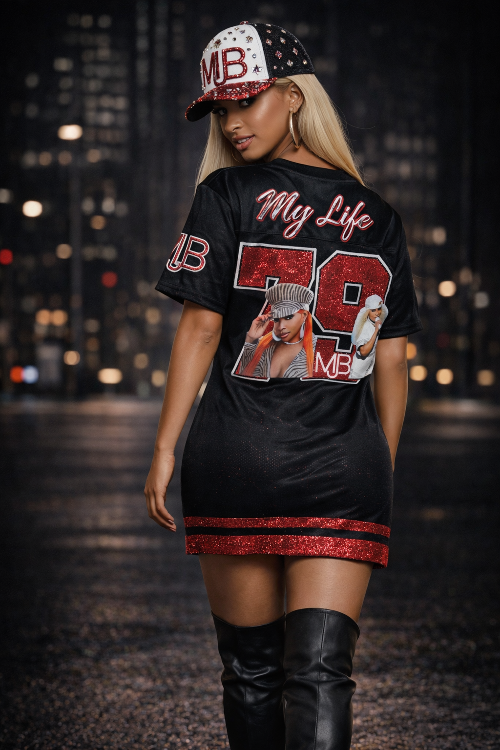 Mary J. Blige "My Life" Jersey Dress — Full Glam Edition - WARV Creations