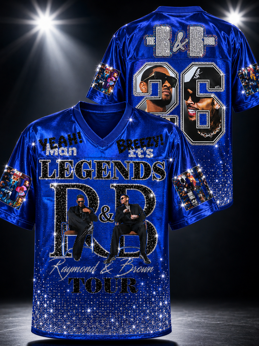 RTS | R&B Tour Royal Blue Fully Loaded Custom Glam Jersey | Size Medium | 1 of 1