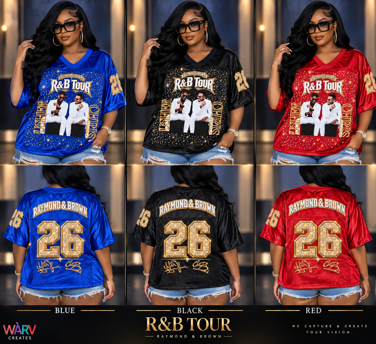 R&B Tour Custom Jersey | Print & Bling Edition | Made to Order