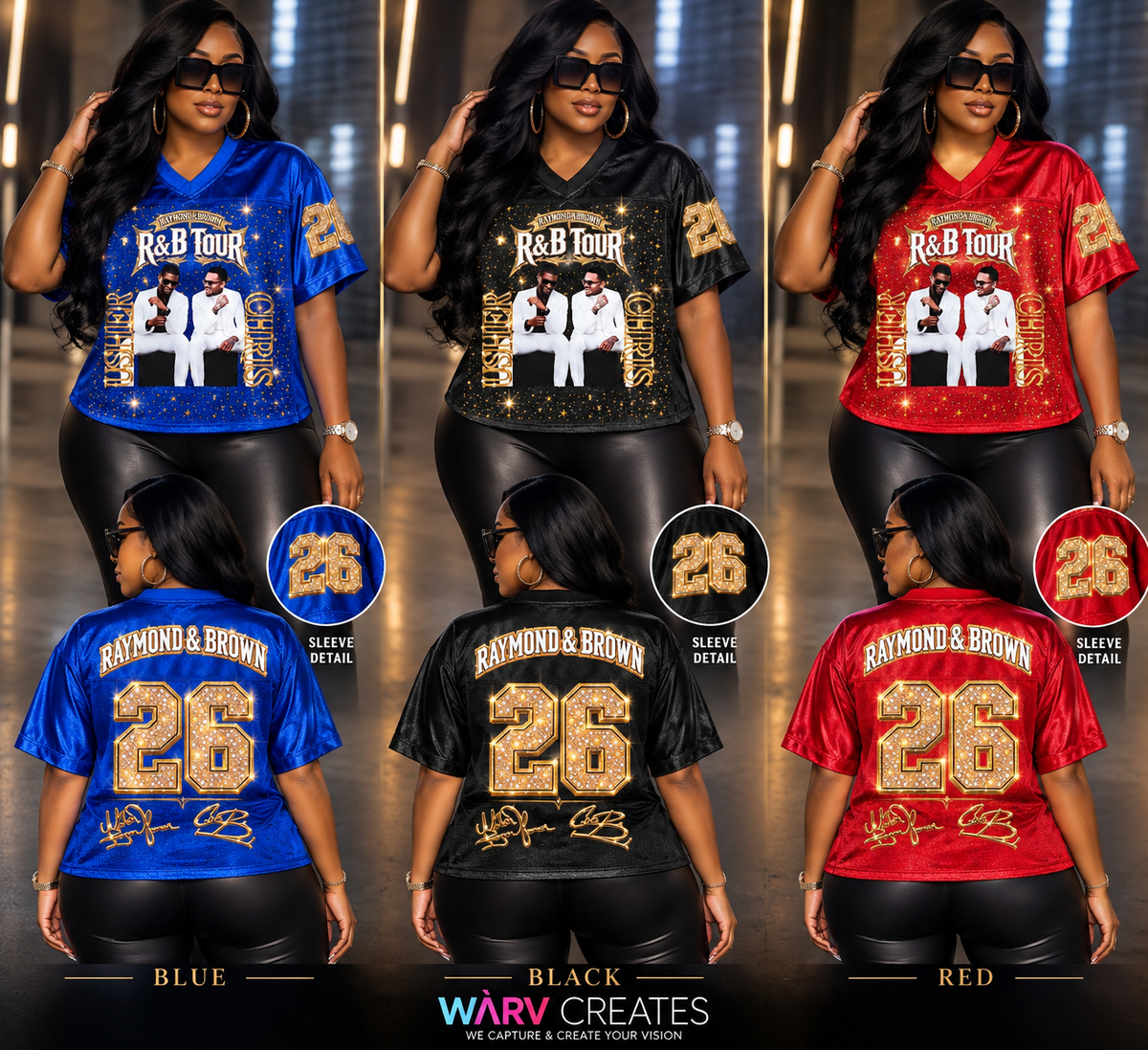 R&B Tour Custom Jersey | Print & Bling Edition | Made to Order