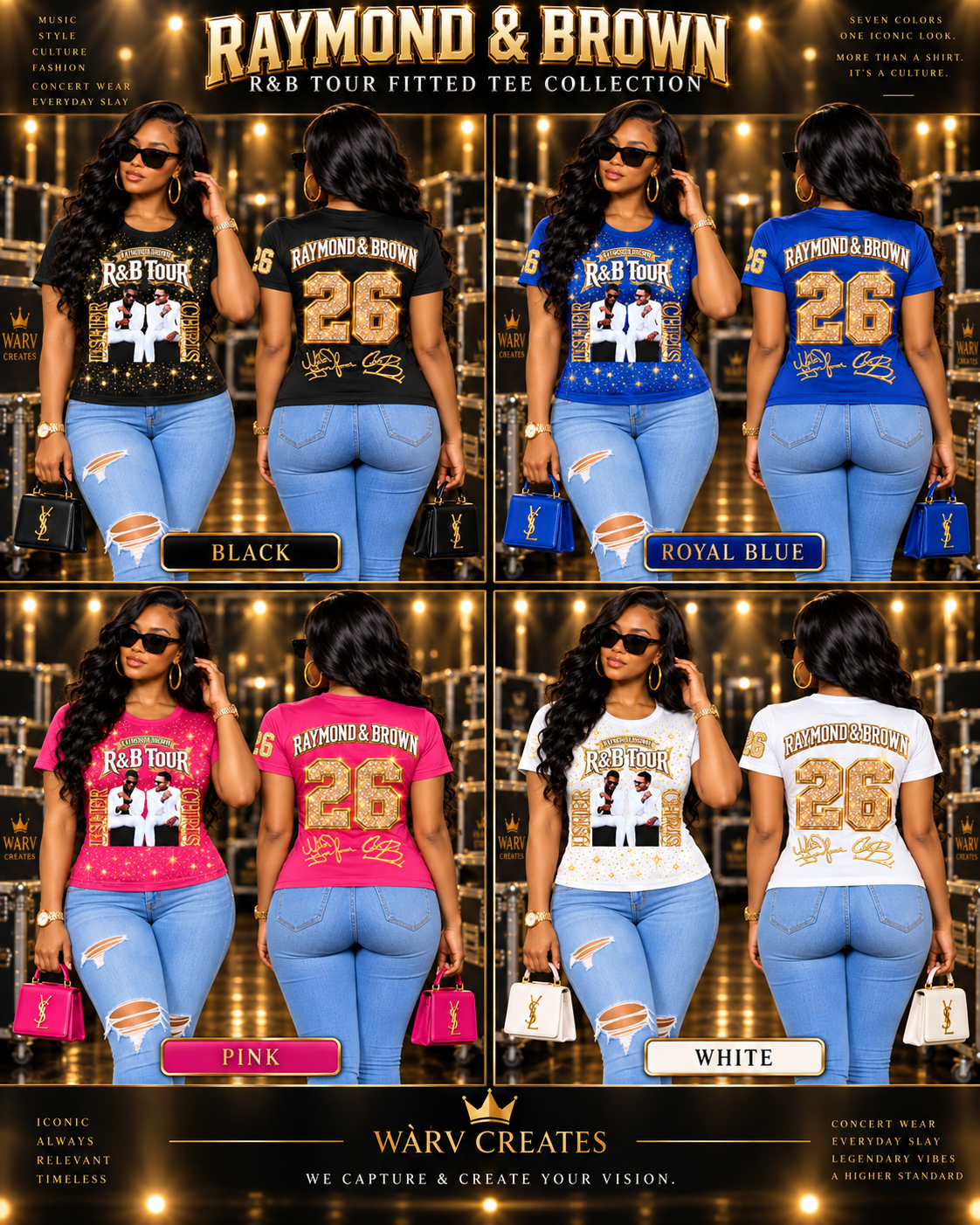 R&B Tour Custom Tee | Print & Bling Edition | Made to Order