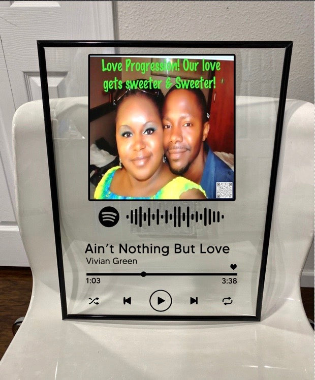 Custom Glass Music Plaque - WARV Creations