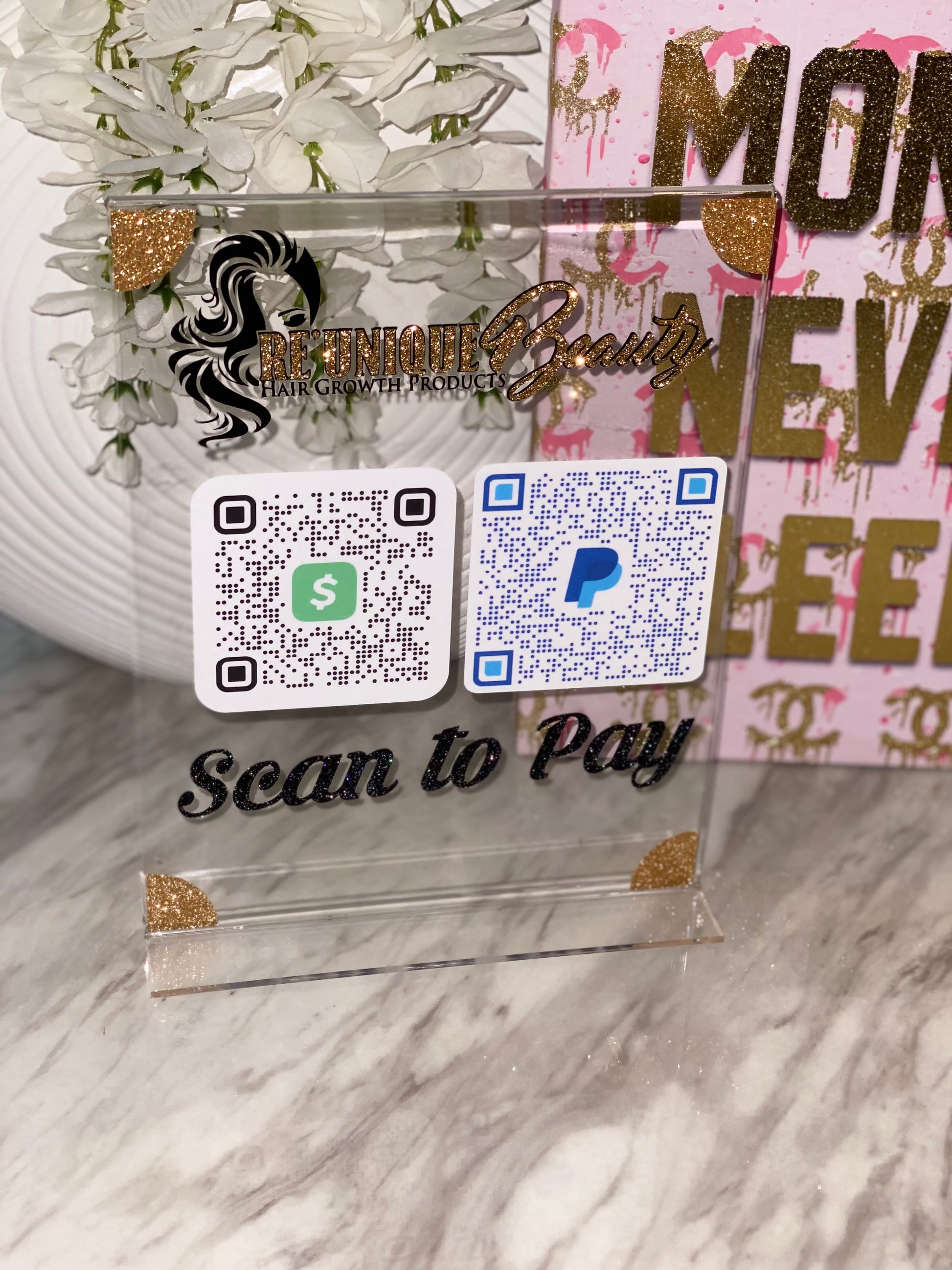 Scan To Pay Sign (acrylic) - WARV Creations